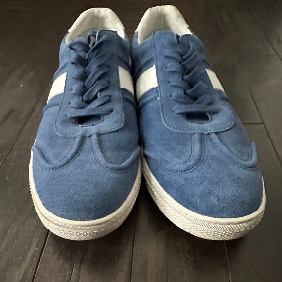 Steve Madden Sewell Men's Blue & White Suede Sneakers Size 12 - Picture 3 of 10